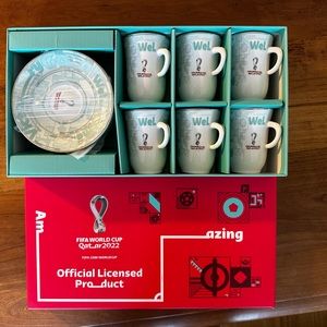 Official FIFA Qatar World Cup 2022 Coffee Set of 6